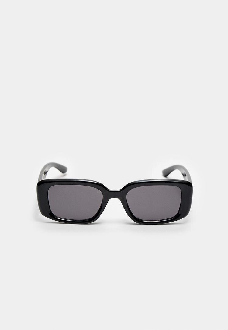 Stradivarius Ochelari De Soare Rectangulari Cu Efect Baga Negru Os