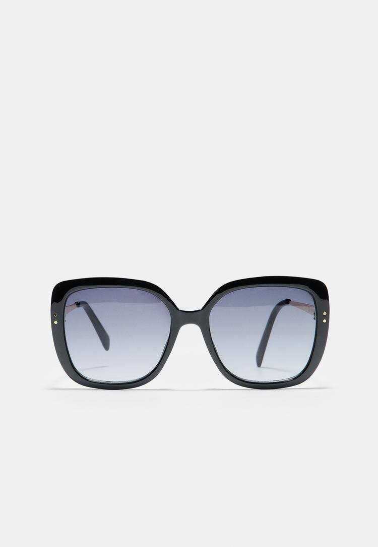 Stradivarius Ochelari Mari Pătrați Negru Os