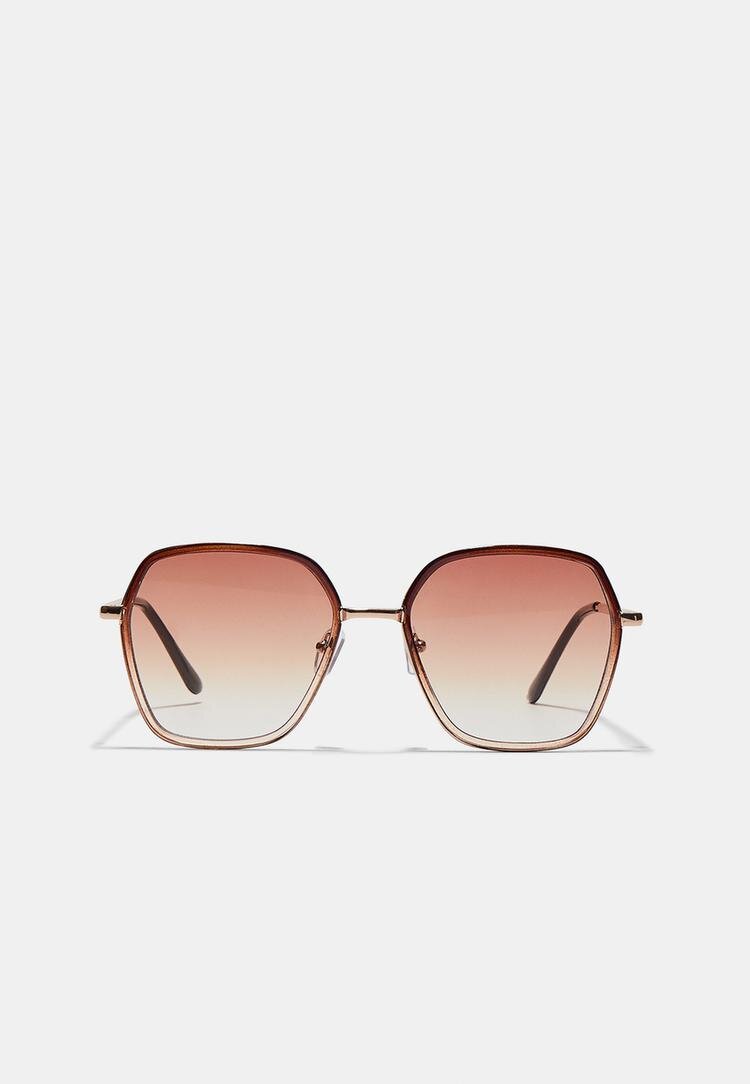Stradivarius Ochelari Metalici Pătrați Mari Albastru Os