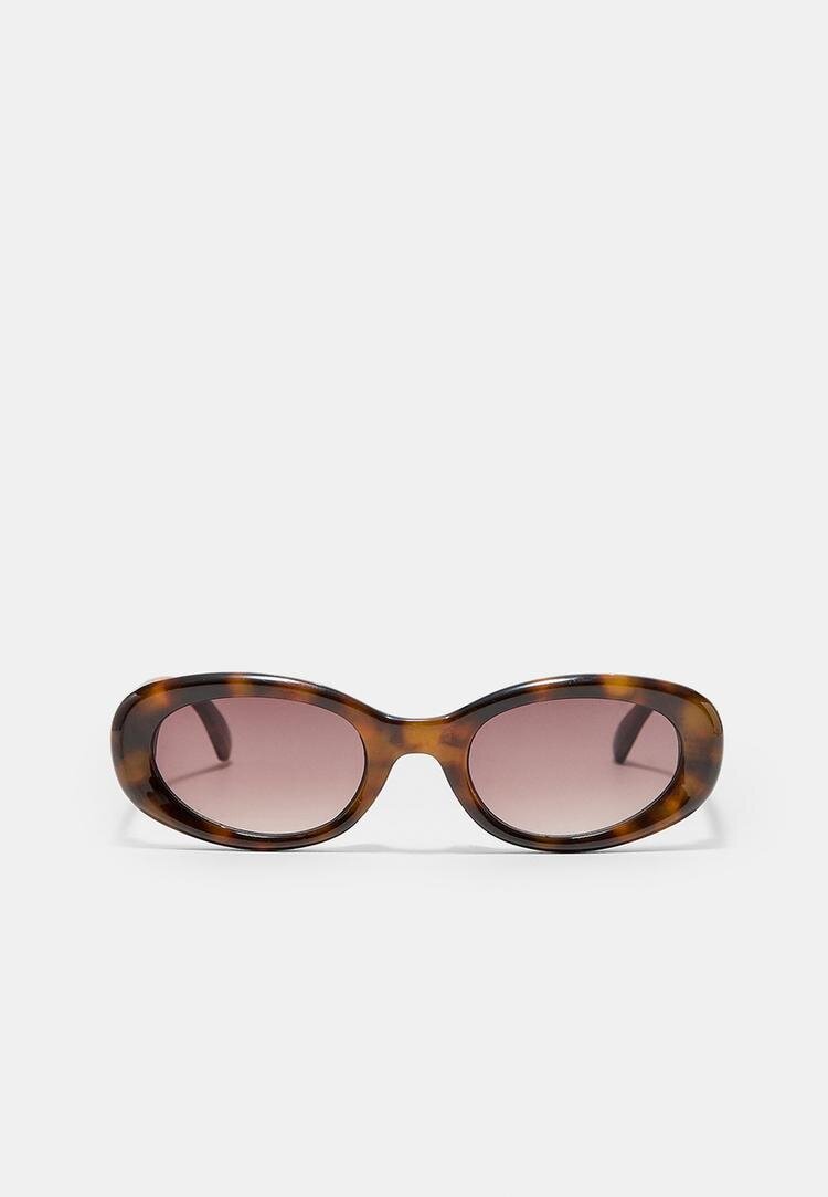 Stradivarius Ochelari Ovali Cu Efect Baga Albastru Os