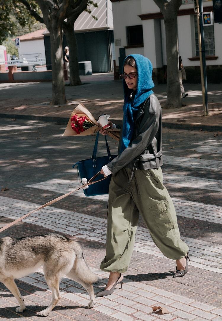 Stradivarius Pantaloni Din Poplin Cu Opritori Kaki Xl