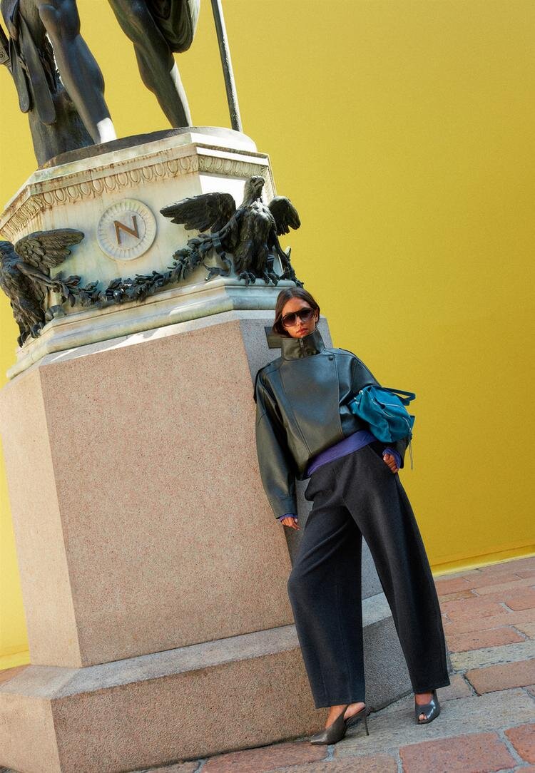 Stradivarius Pantaloni Jogger Barrel Fini La Atingere Gri Închis S