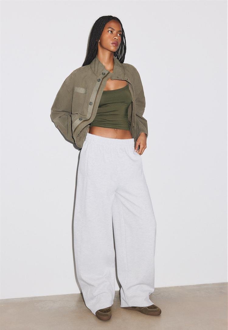 Stradivarius Pantaloni Jogger Barrel Gri L