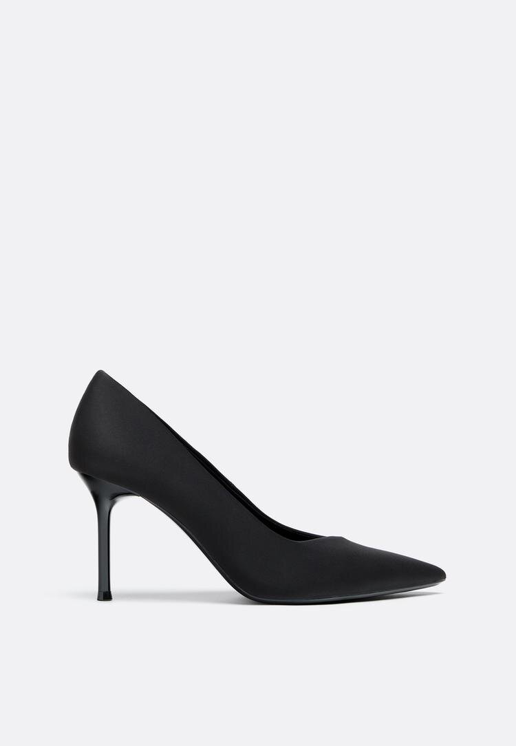 Stradivarius Pantofi Cu Toc De Bază Negru 36