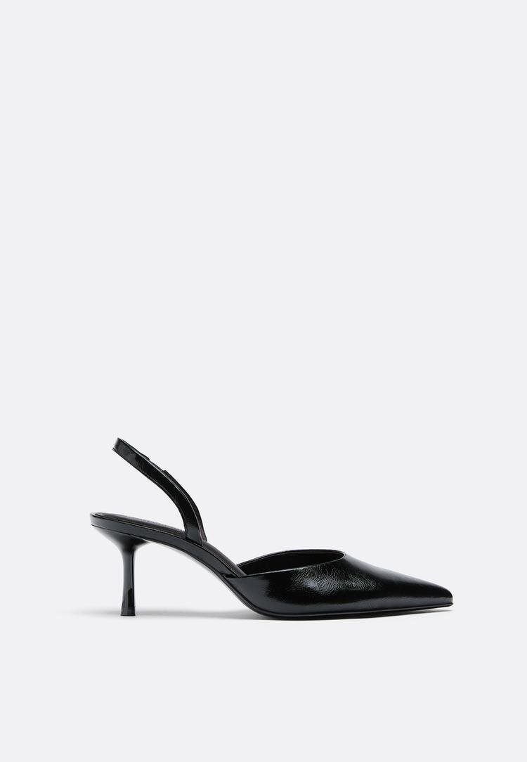 Stradivarius Pantofi Cu Toc De Bază Negru 39