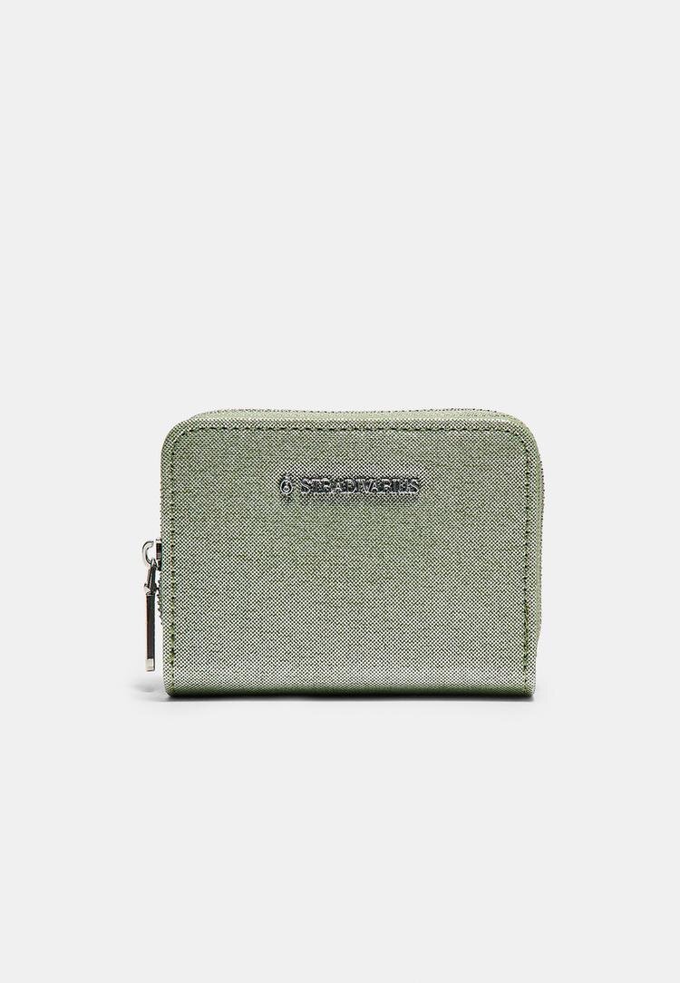 Stradivarius Portofel Dreptunghiular Lucios Verde Închis Os