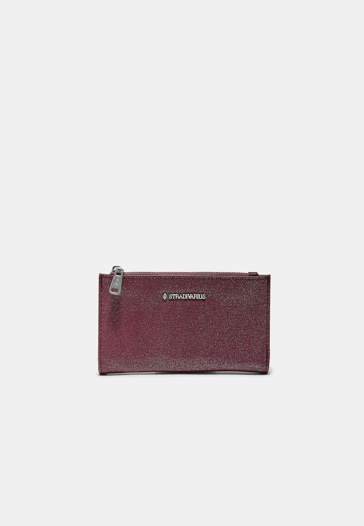 Stradivarius Portofel Simplu Cu Fermoar Grena Os