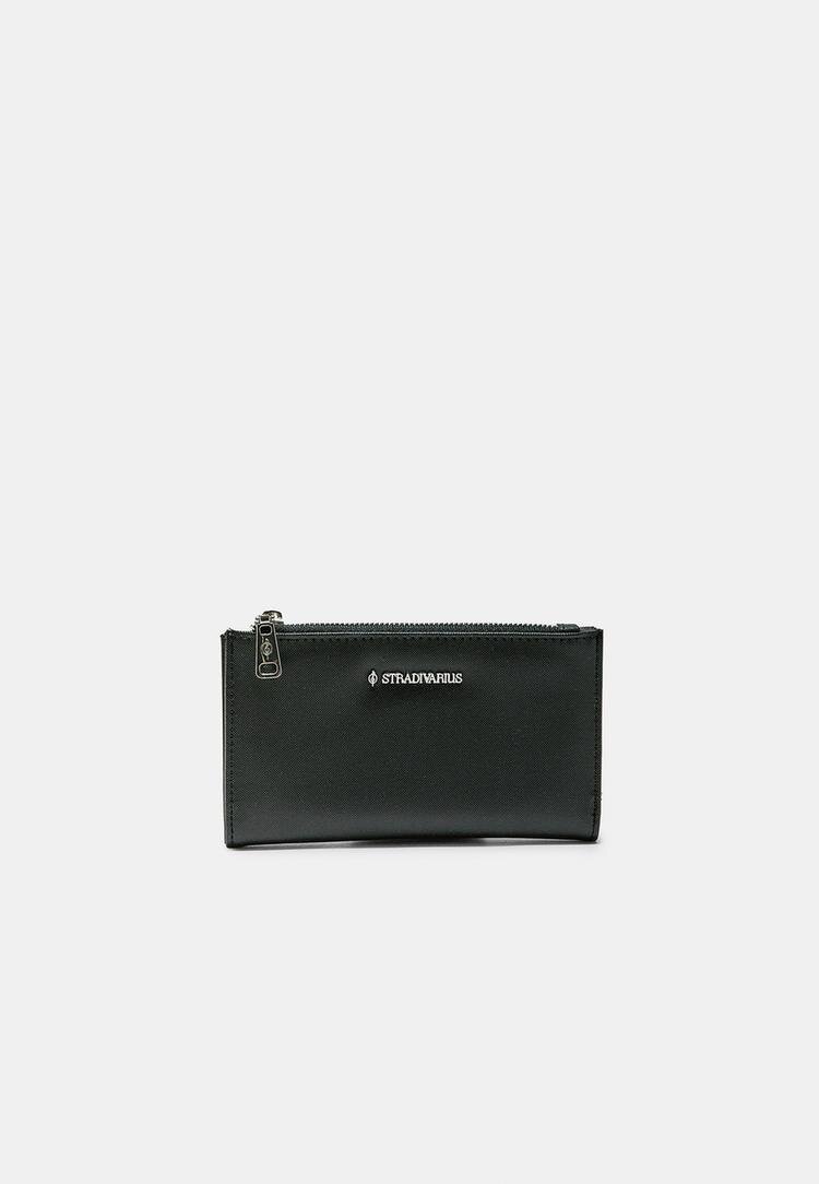 Stradivarius Portofel Simplu Cu Fermoar Negru Os