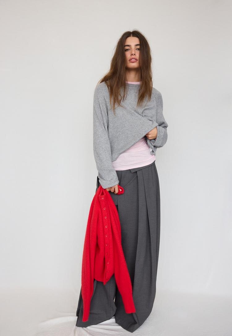 Stradivarius Pulover Cu Mânecă Raglan Gri Marengo M