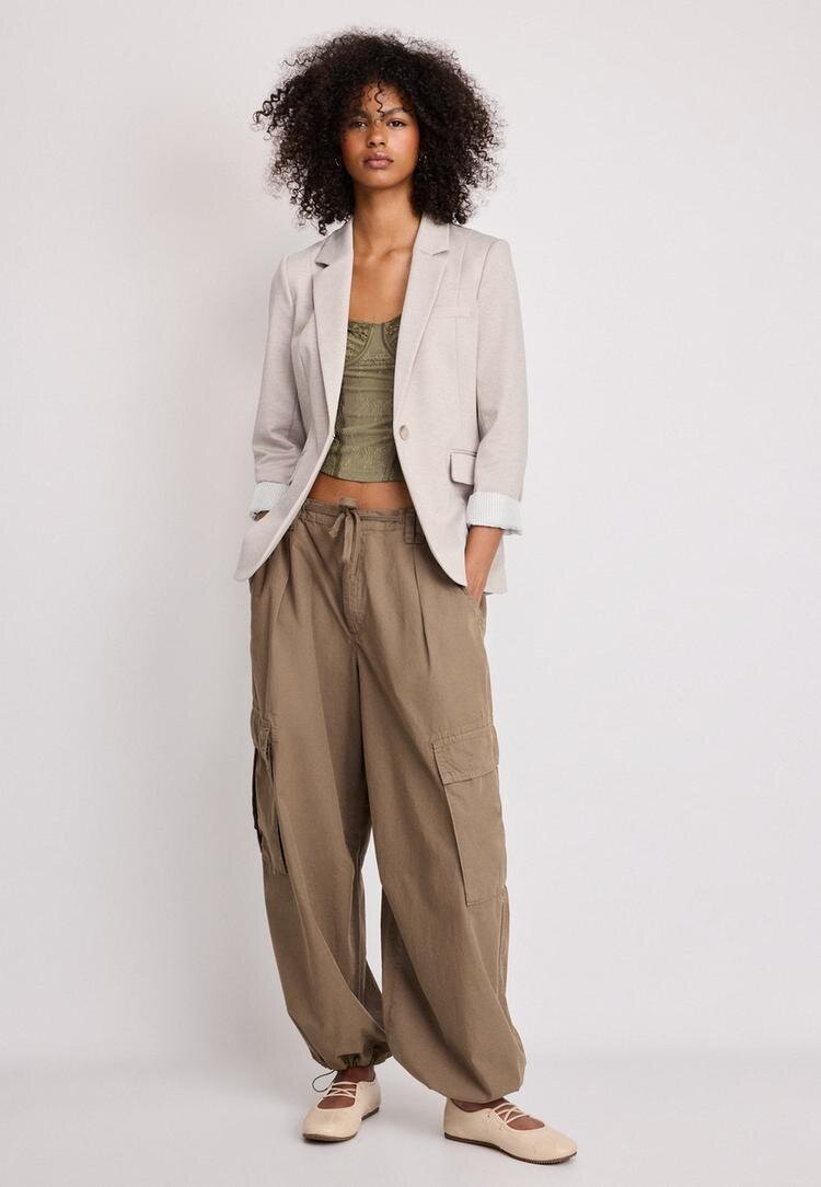 Stradivarius Sacou De Bază Din Tricot Vanilie Xl
