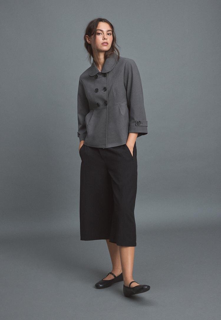 Stradivarius Sacou Retro Gri Xs