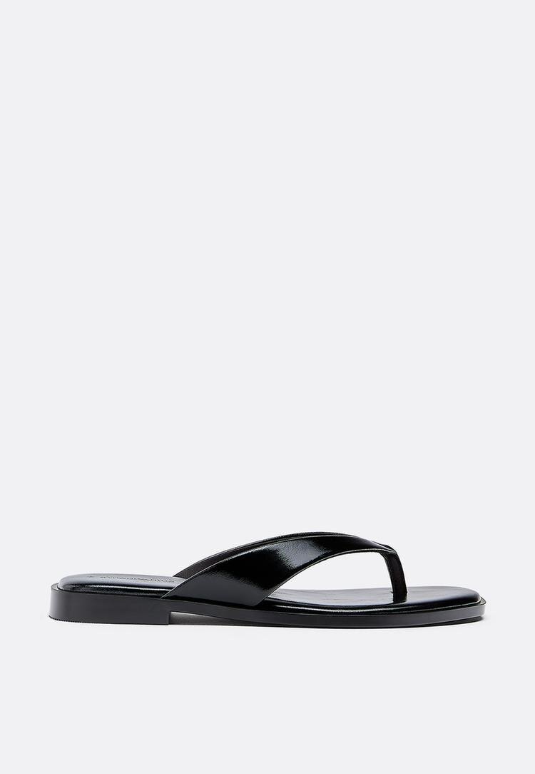 Stradivarius Sandale Plate Thong Negru 40