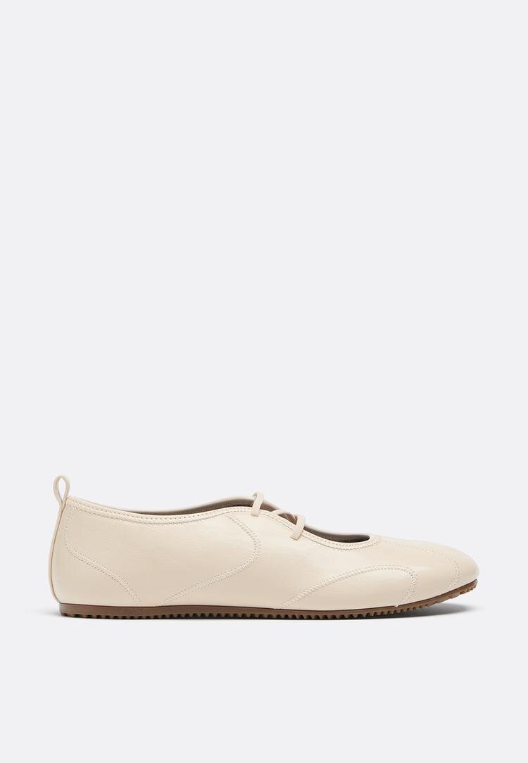 Stradivarius Sneakeri Cu Bandă Elastică Ecru 37
