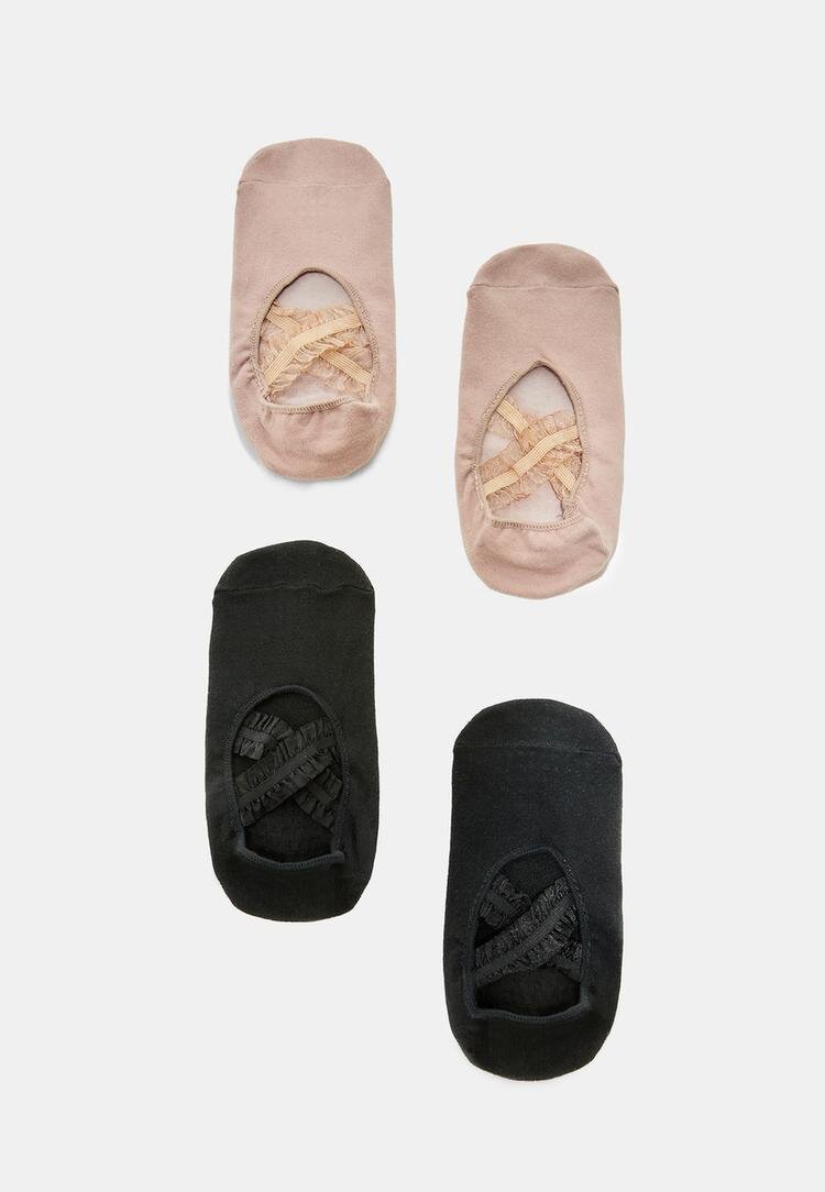 Stradivarius Șosete Sport Antiderapante Roz Pastel Os