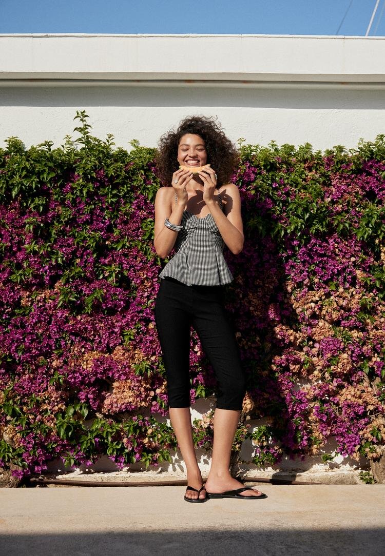 Stradivarius Top Cu Bretele Și Pliuri Transparente M