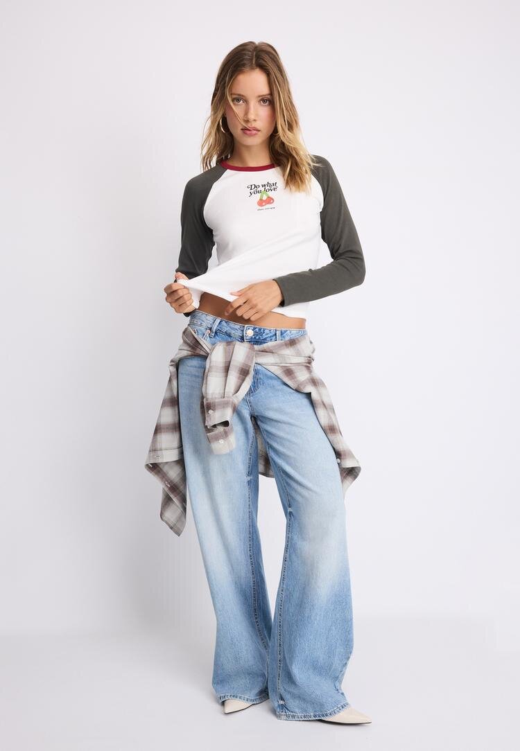 Stradivarius Tricou Haribo Kaki M